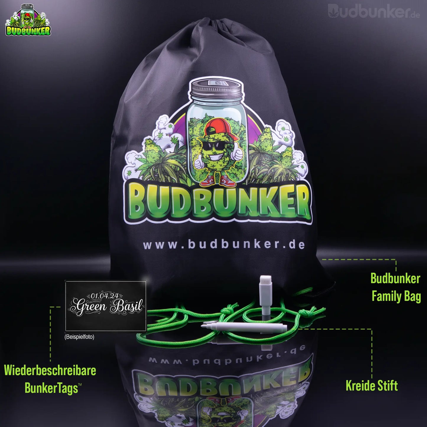 BudBunker Bud & Blood Bundle: 2 Vorratsgläser + Hygrometer