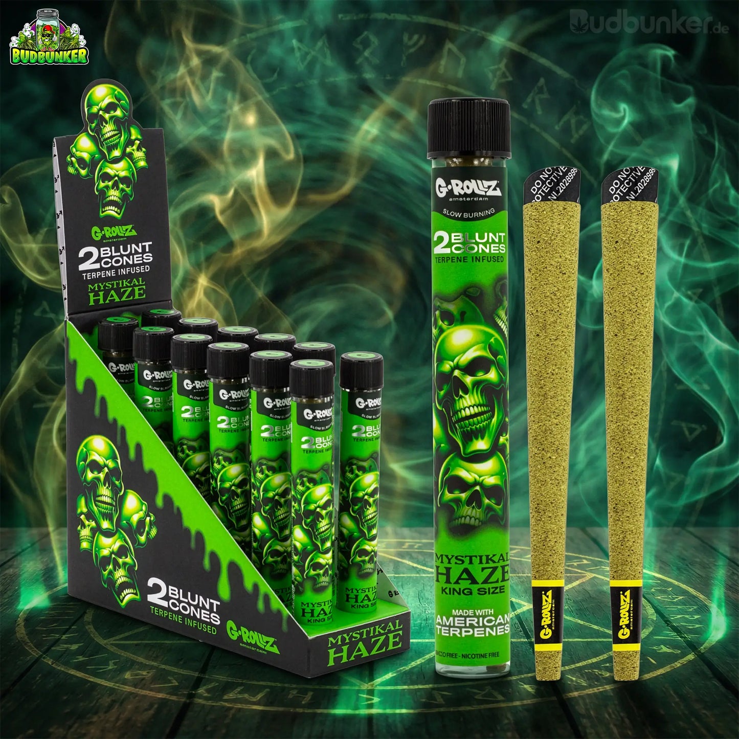 G-Rollz Mystikal Haze Terpen Cones 2er im Glasröhrchen