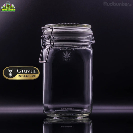 BudBunker OG Brother Vorratsglas + Bluetooth-Hygrometer