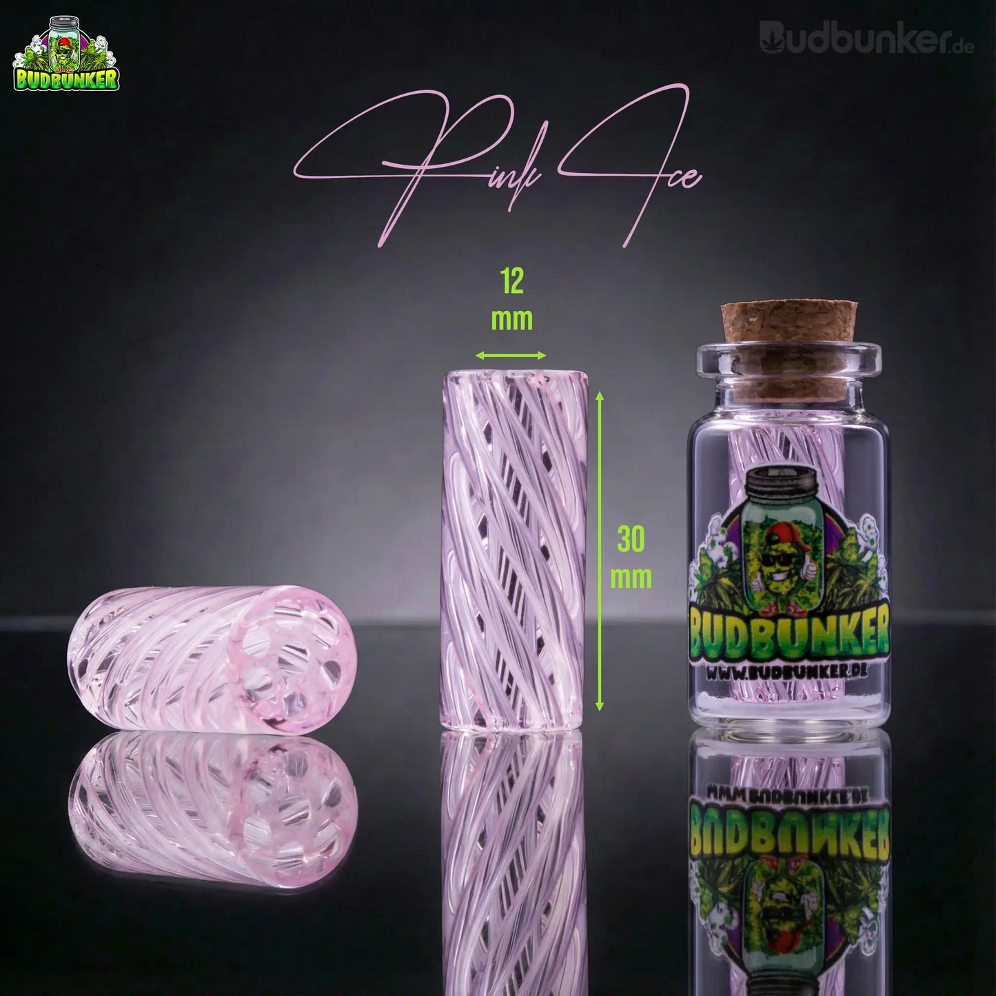 BUDBUNKER Glas Tip Ø 12 mm – 4 Farben