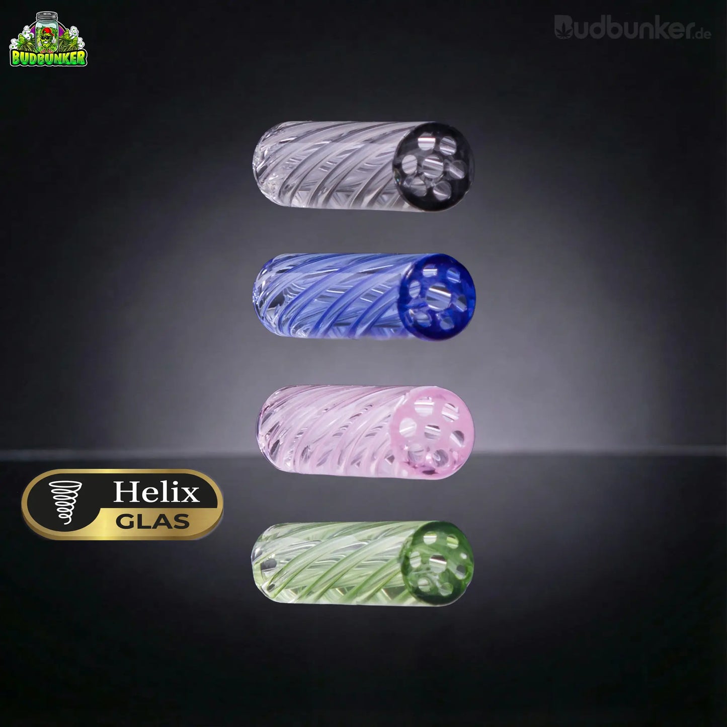 BUDBUNKER Glas Tip Ø 8 mm – 4 Farben