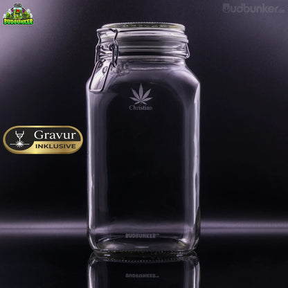 BudBunker Big Daddy Vorratsglas + Bluetooth-Hygrometer