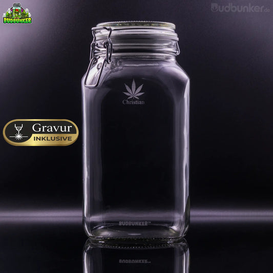 BudBunker Big Daddy Vorratsglas + Bluetooth-Hygrometer