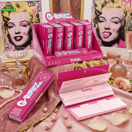 G-Rollz Lightly Dyed Pink: 50 KS Slim Papers + Tips