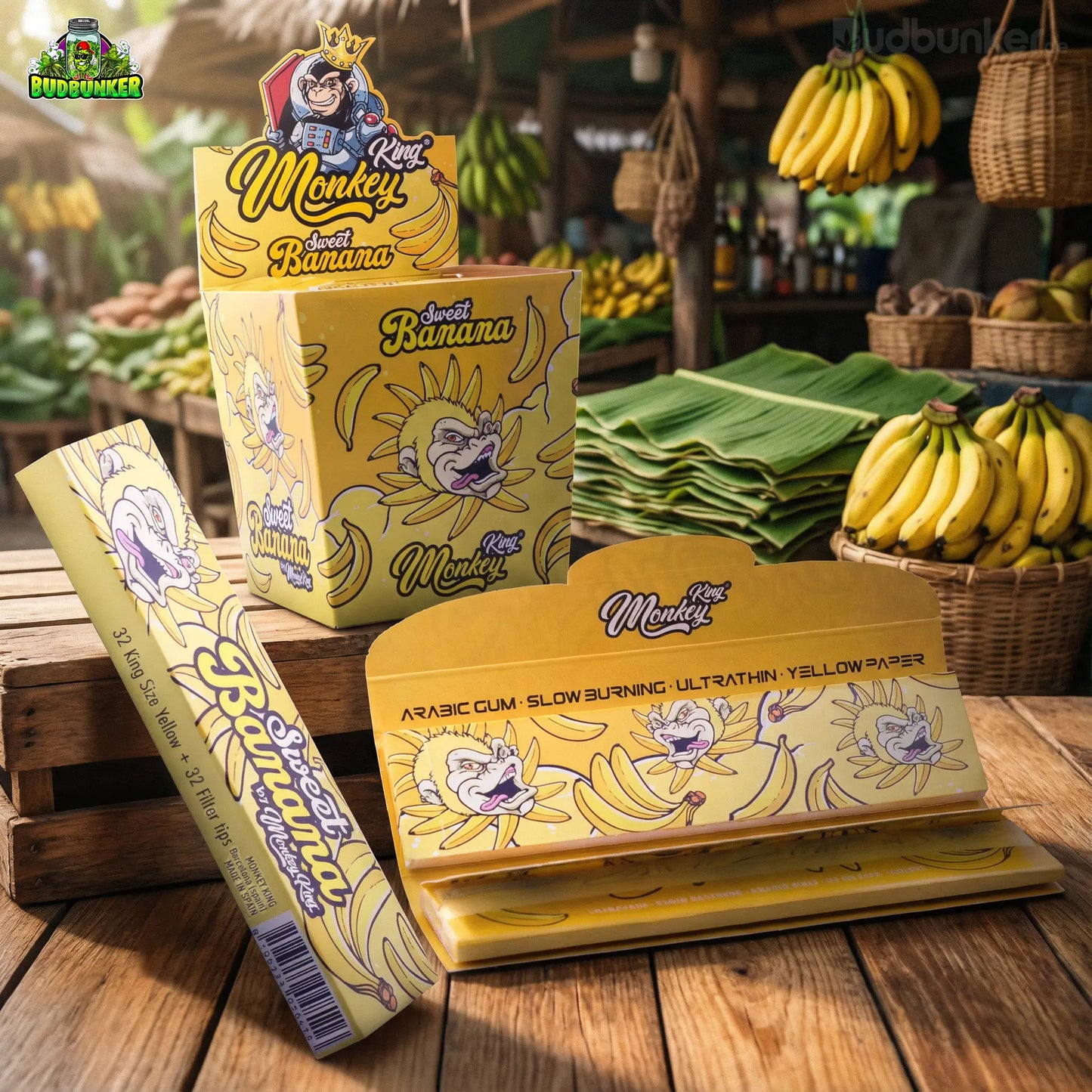 Monkey King Banana: Smell Papers KS Slim + Tips