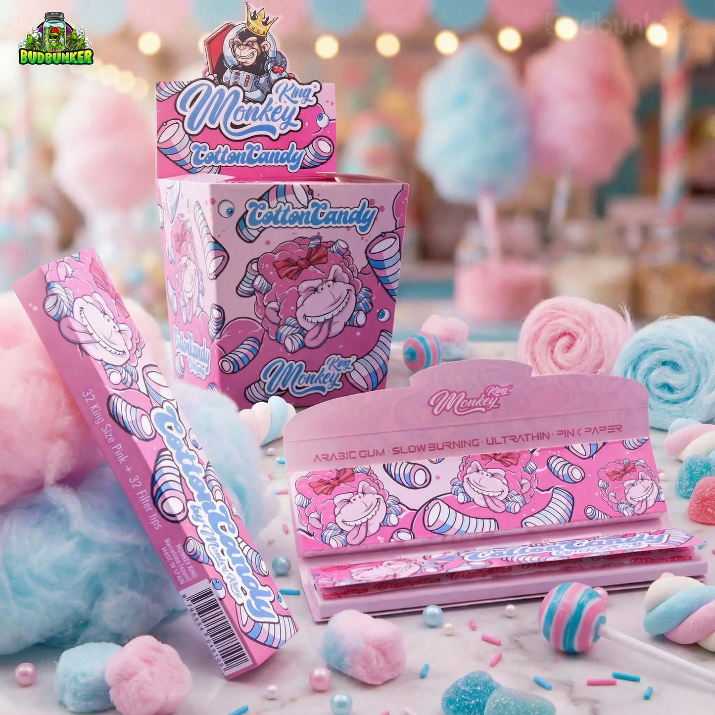 Monkey King Cotton Candy: Smell Papers KS Slim + Tips