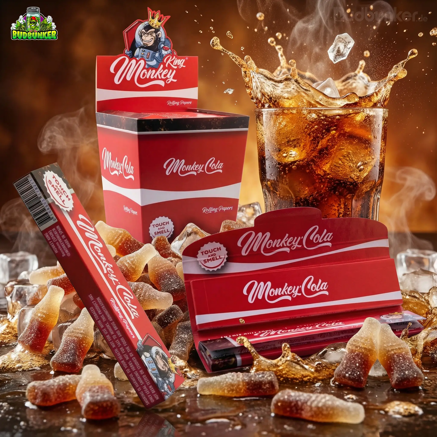 Monkey King Red Cola: Smell Papers KS Slim + Tips