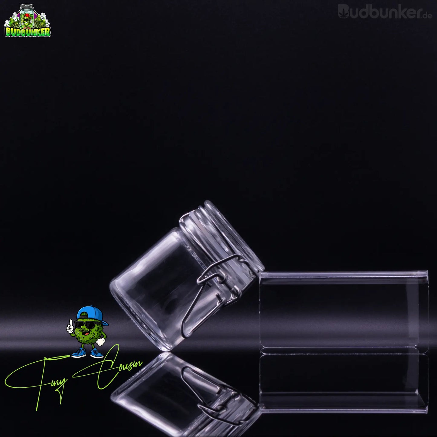 BudBunker Tiny Cousin: Mini Vorratsglas to go mit Gravur